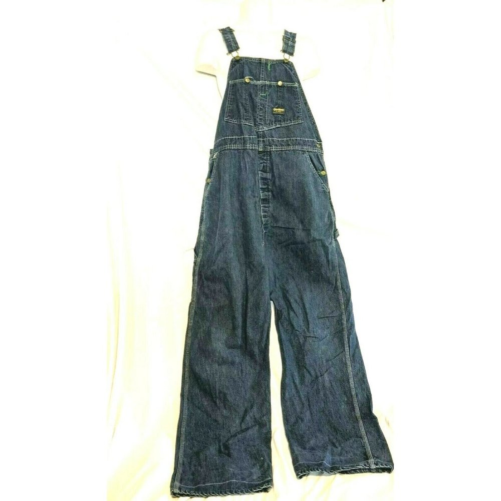 Oshkosh Vest Back Vintage Men's Overalls Bib Carpenter Jeans 36X33